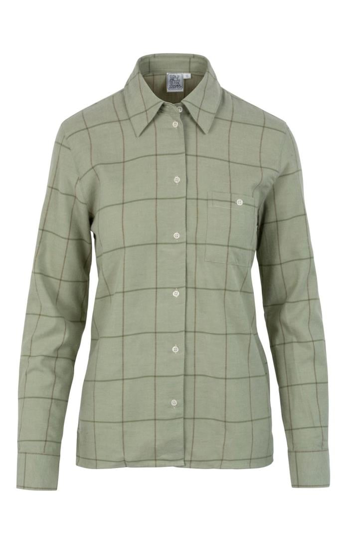 Ladies Open Check Brushed Cotton Shirt