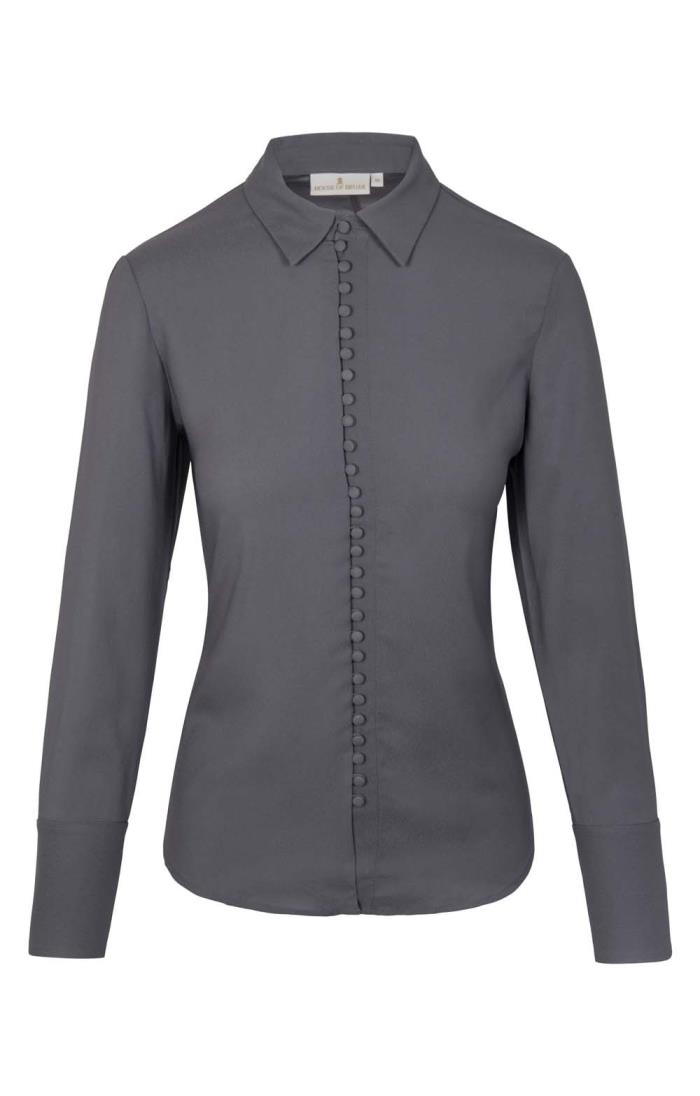 Ladies Covered Button Blouse - House of Bruar