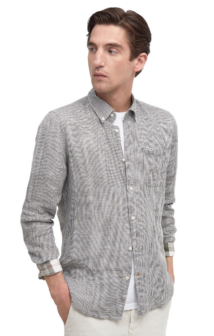 Men s Barbour Linton Tailored Linen Shirt