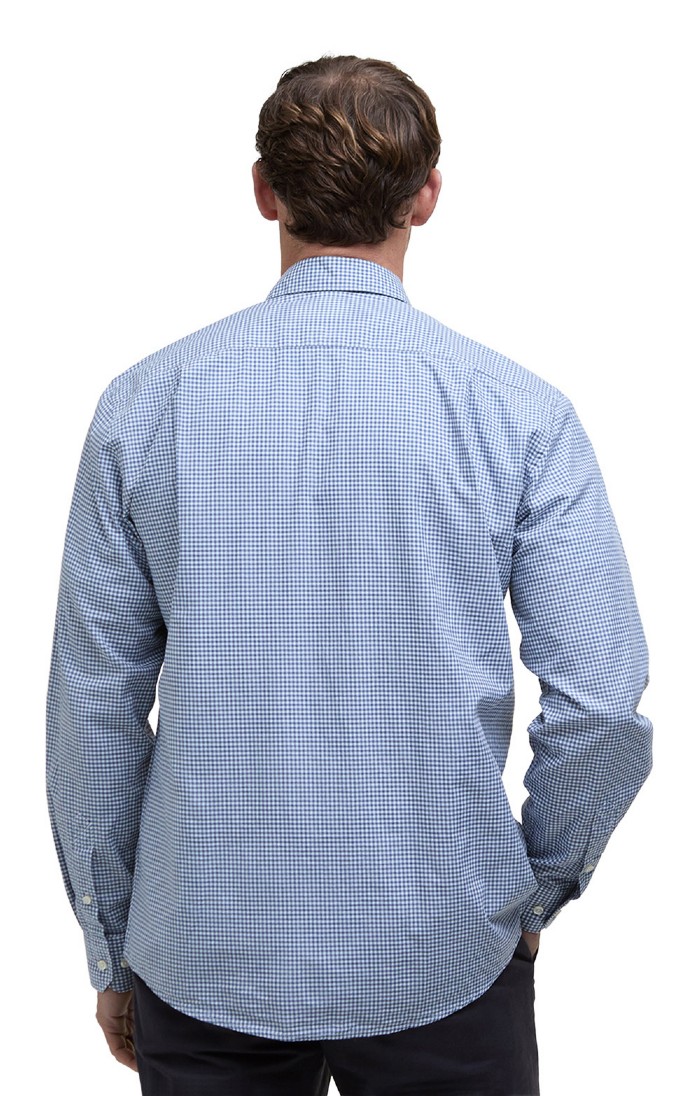 Mens Barbour Finwell Ginger Tailored Shirt, Blue House of Bruar