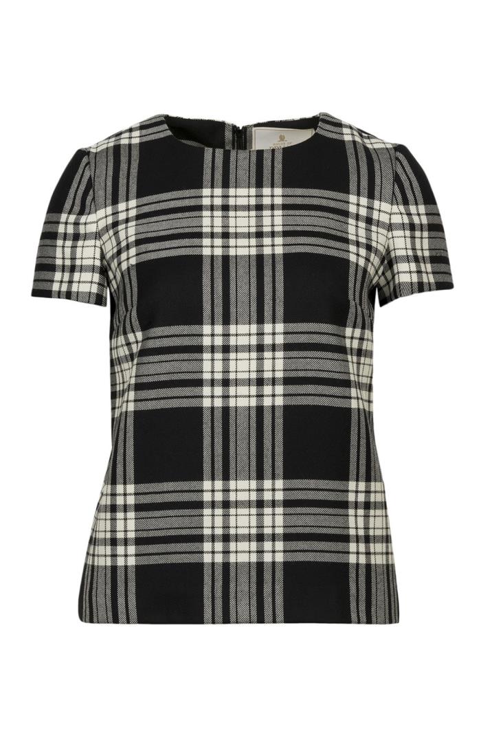 black and white checkered t shirt women's