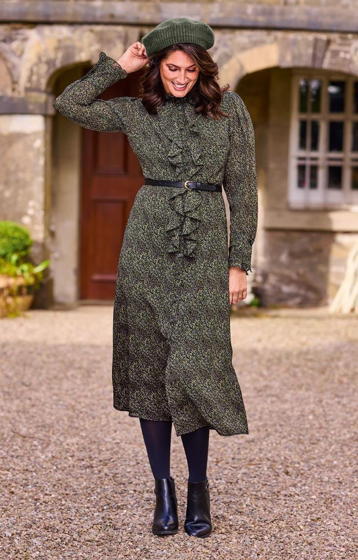 Ladies frill dress sales