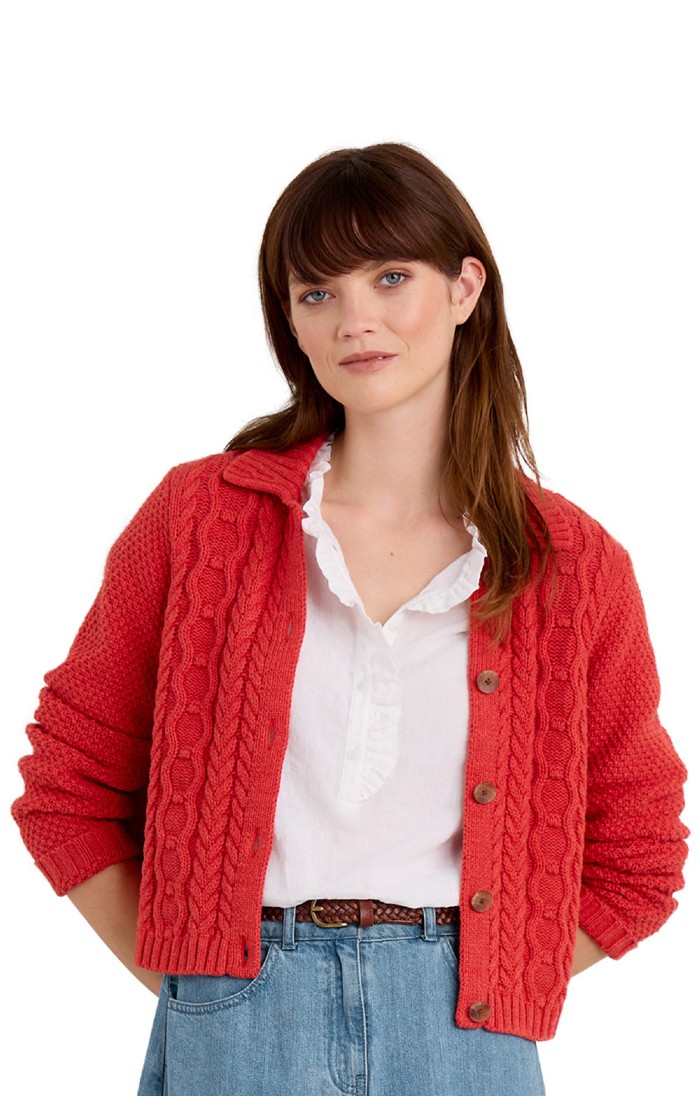 Ladies Seasalt Forest Ridge Cardigan, Red House of Bruar