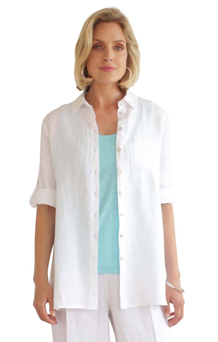 Ladies Pomodoro Linen Shirt House of Bruar