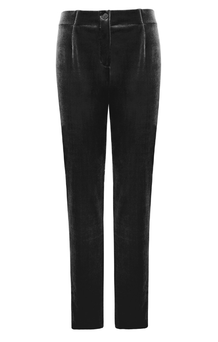 Express, High Waisted Velvet Skinny in Black