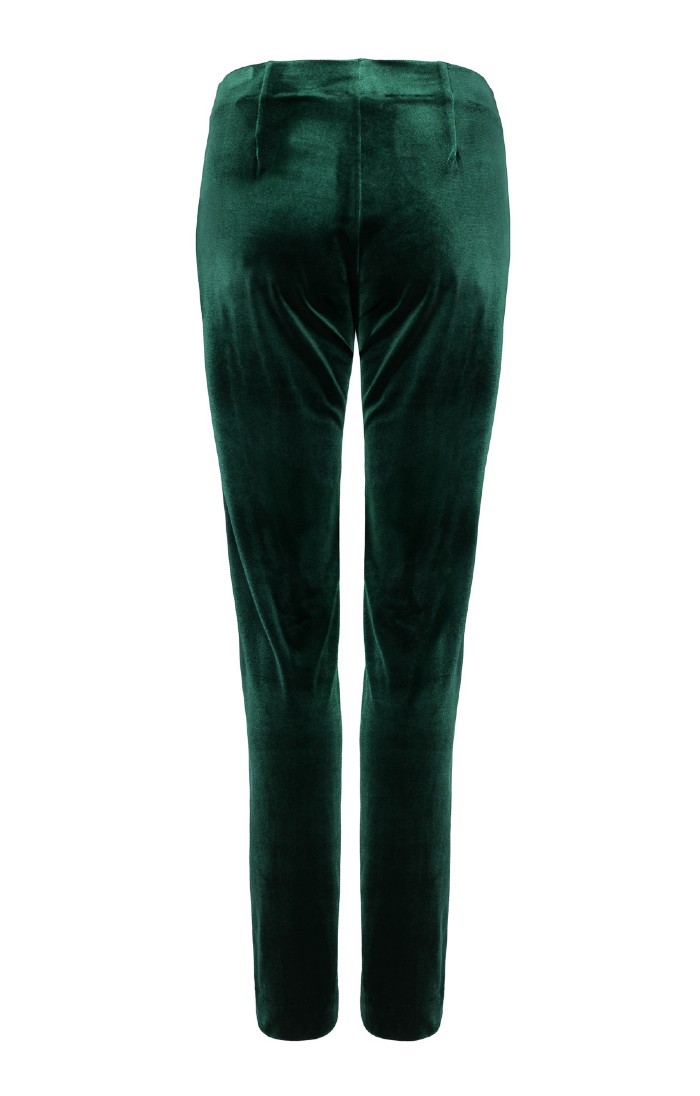 Meghan Green Velvet Wide Leg Trousers  Womens Velvet Trousers  KITRI