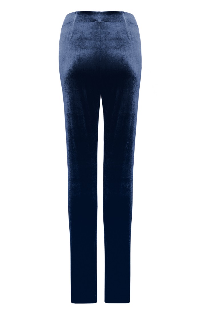 Relaxed Velvet Trouser  Blue  Jigsaw
