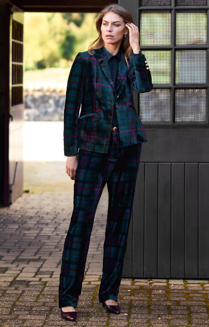 Ladies Velvet Silk Evening Trousers House of Bruar