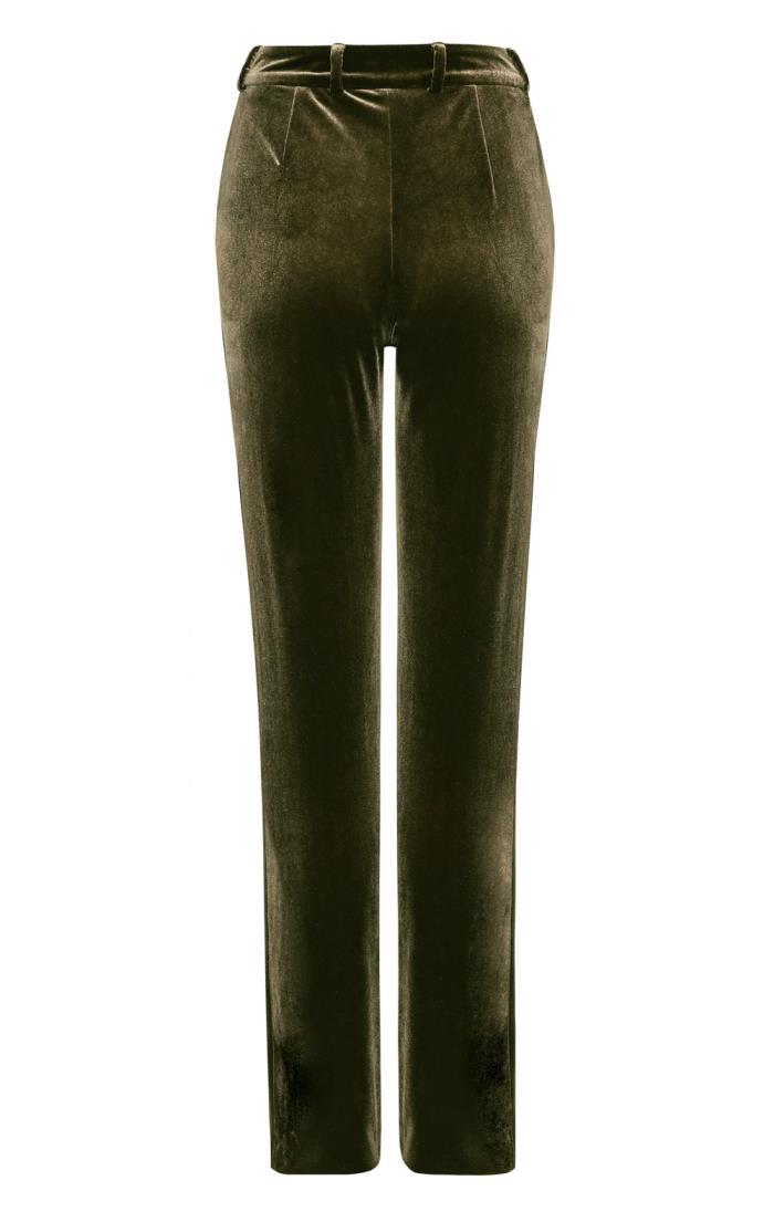 Green velvet trousers best sale ladies