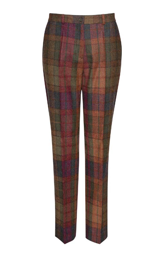 Ladies Tweed Trousers, Green - House of Bruar