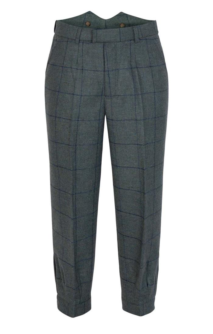 Mens Saxony Tweed Plus Fours, Blue - House of Bruar
