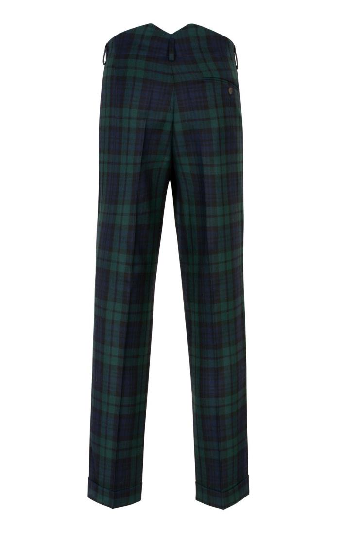 ladies wool tartan trousers