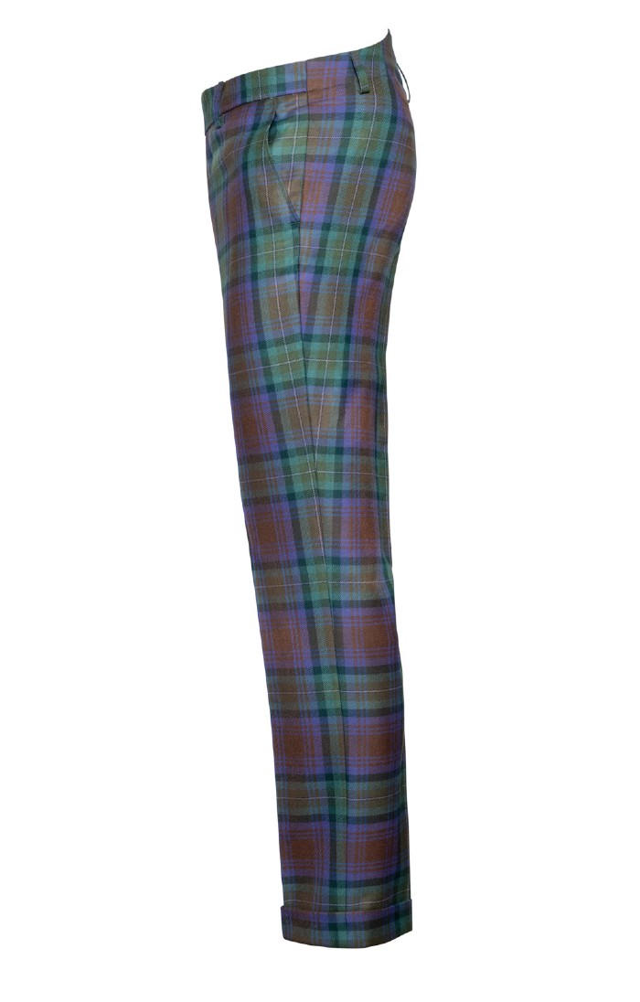 Purple tartan deals trousers mens