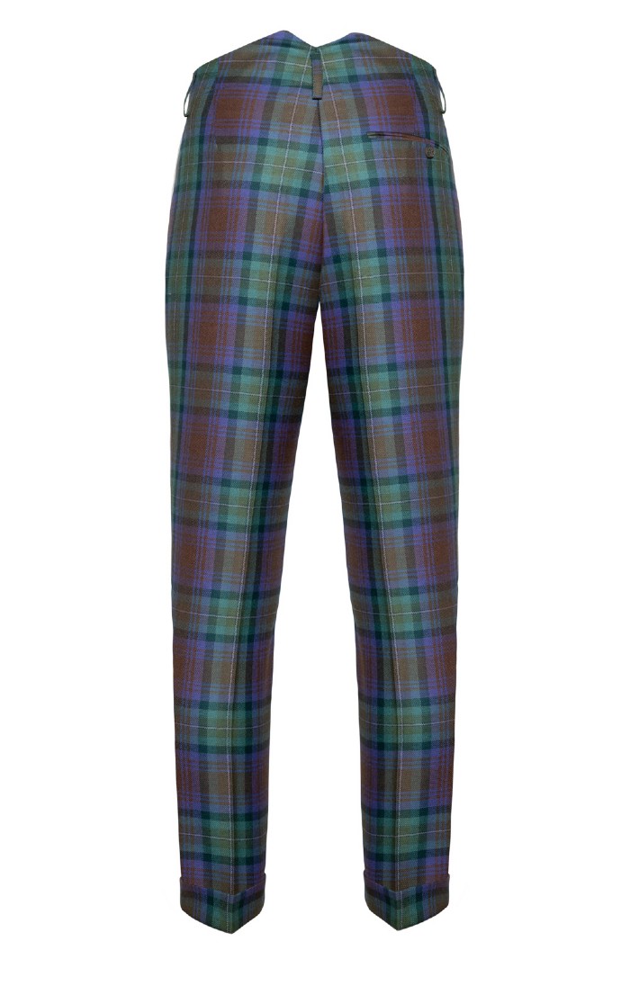 Men s Tartan Trousers Blue House of Bruar
