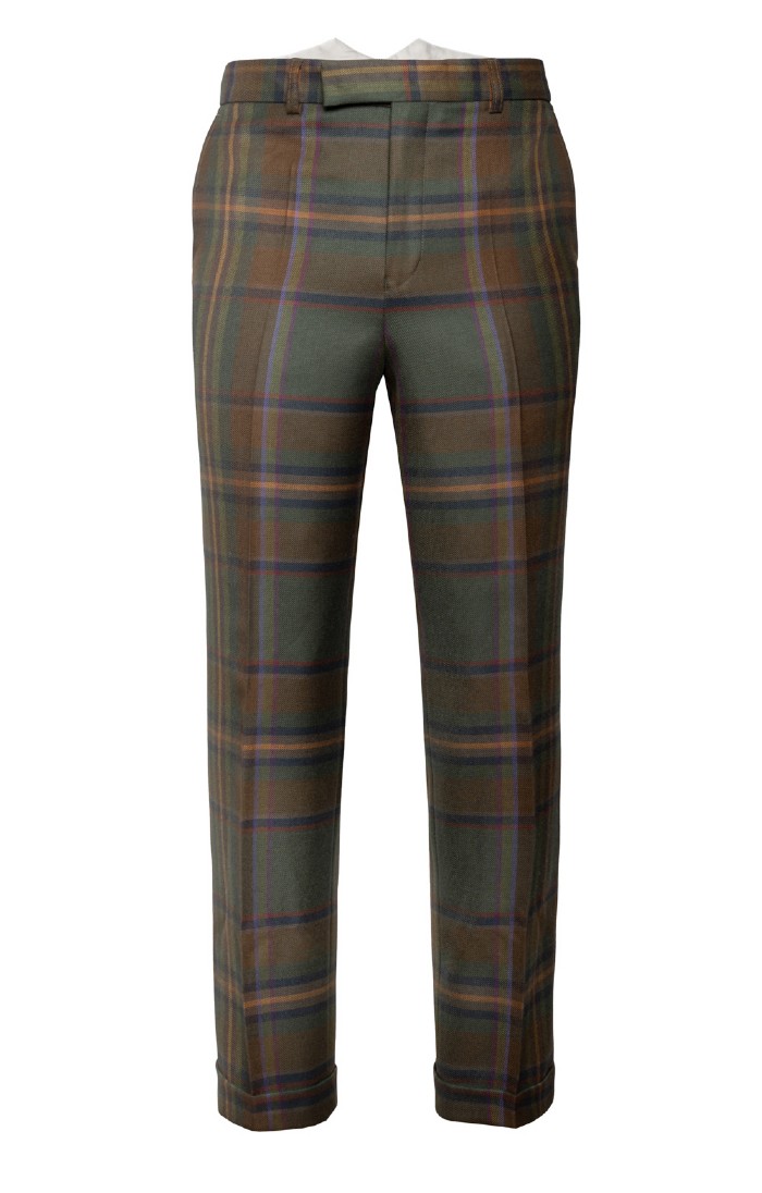 Blue green tartan trousers store