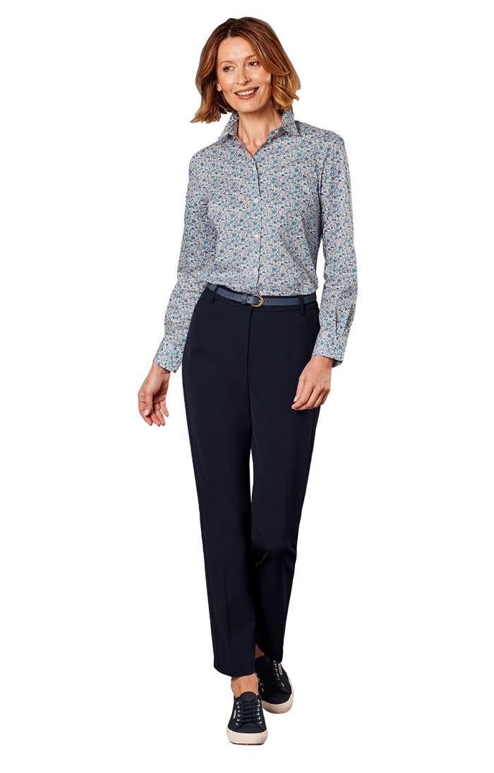 ladies navy dress trousers