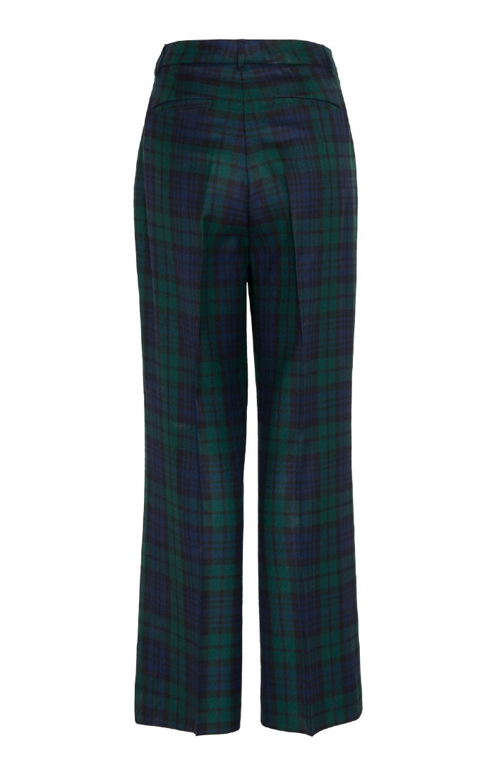 Ladies Wide Leg Tartan Trousers, Purple House of Bruar
