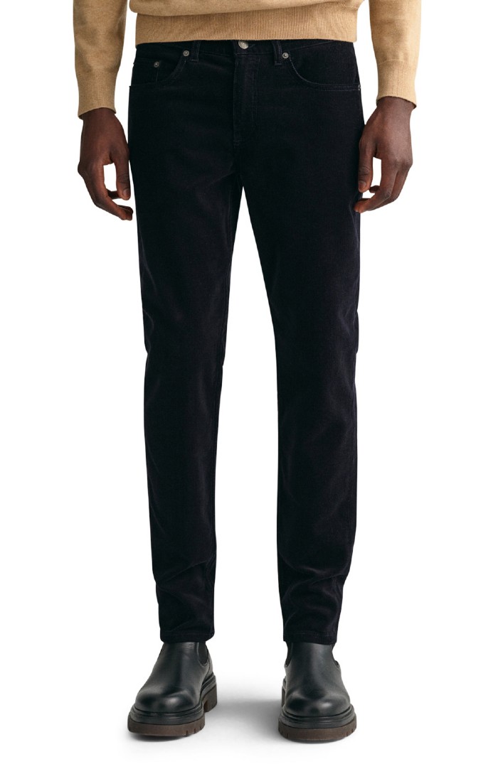 The Men's Store at Bloomingdale's Tailored Fit Corduroy Jeans Gray Size 38X30 main image 1