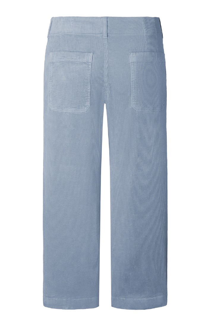 Ladies Washed Cord Cropped Trousers, Blue House of Bruar