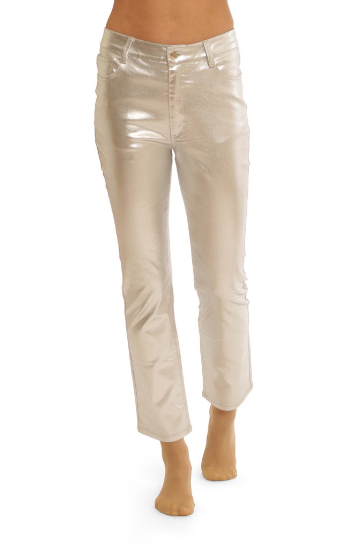 Ladies Pomodoro Coated Jeans Grey House of Bruar