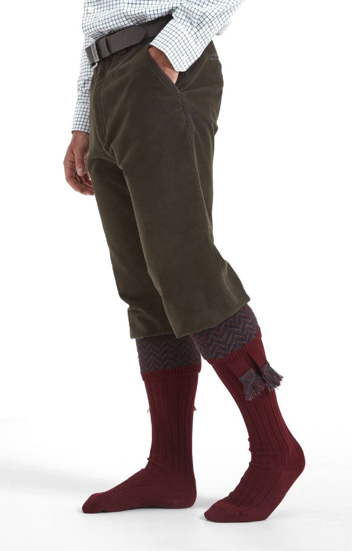 Men's Schoffel Moleskin Breeks, Green House of Bruar
