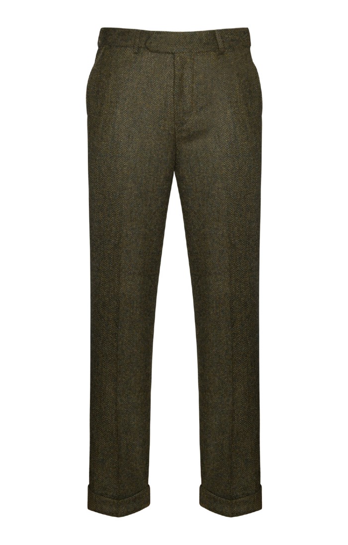 Mens Shetland Tweed Trousers, Natural - House of Bruar