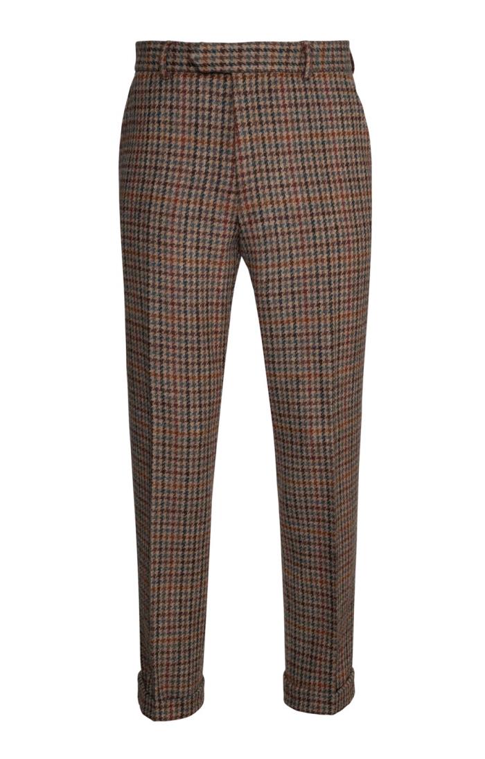 Mens Harris Tweed Trousers, Brown House of Bruar