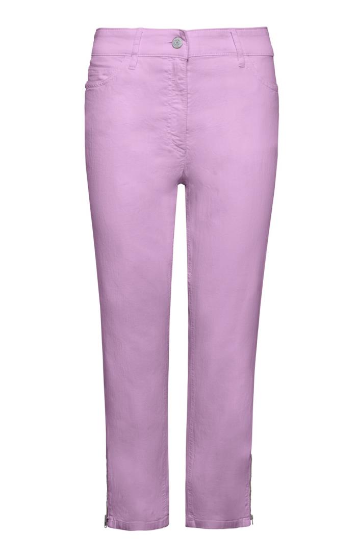 Ladies Denim Crop Zip Ankle Jeans