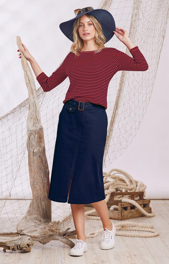 Long deals navy skirt