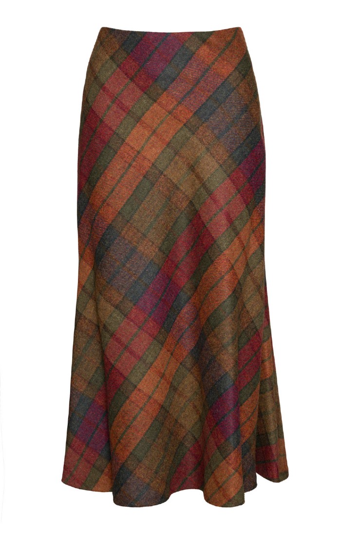 Ladies Tweed Bias Cut Skirt House of Bruar