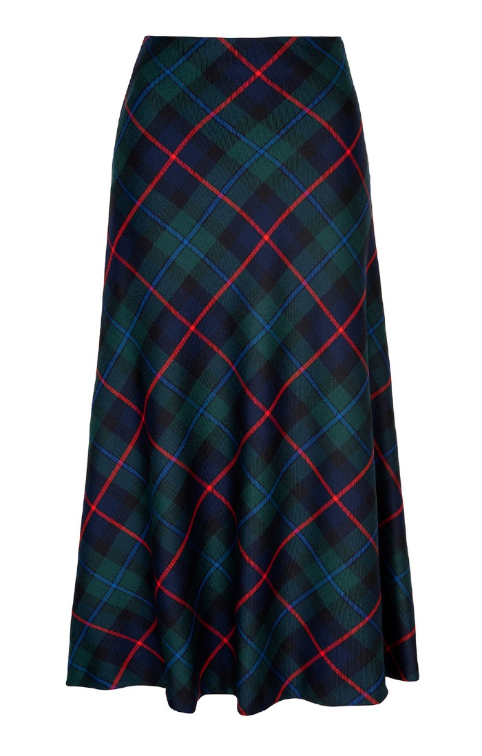 Bias plaid maxi skirt 2025
