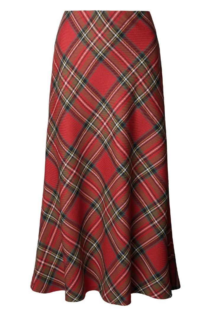Ladies Plaid Bias Skirt