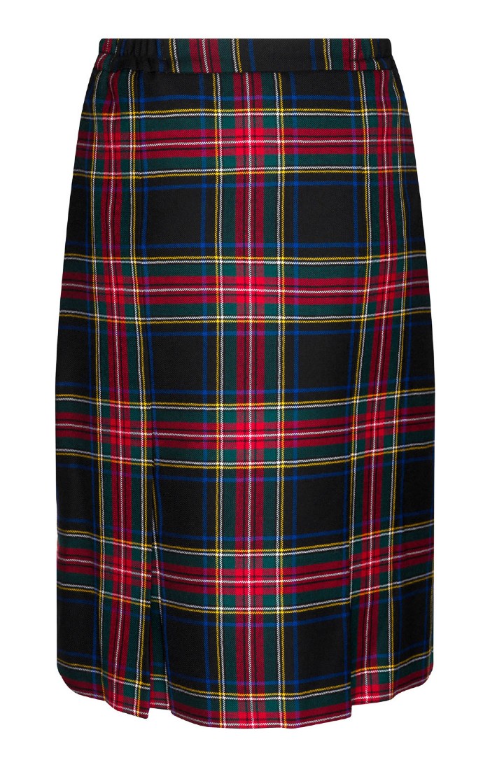 Plaid Inverted Pleat Skirt, Blue House of Bruar