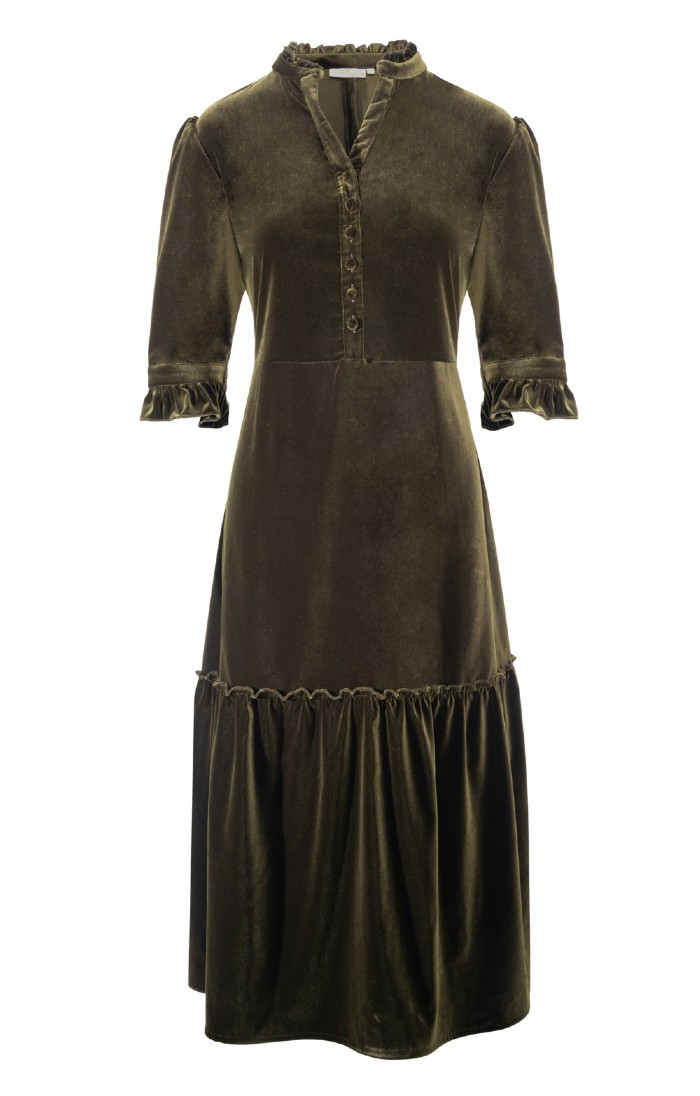Ladies Victorian Velvet Dress, Red House of Bruar
