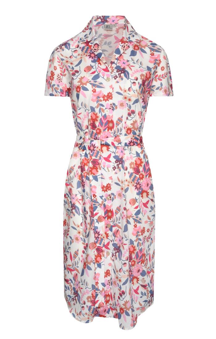 Ladies Button Dress Made With Liberty Fabric