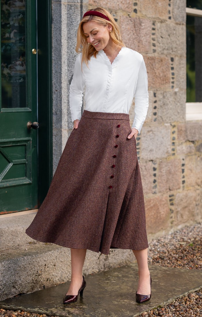 スカート 23ss AURALEE SPUN SUMMER TWEED SKIRT AURALEE/オーラリー】 HOMESPUN SUMMER TWEED SKIRT【CFCL
