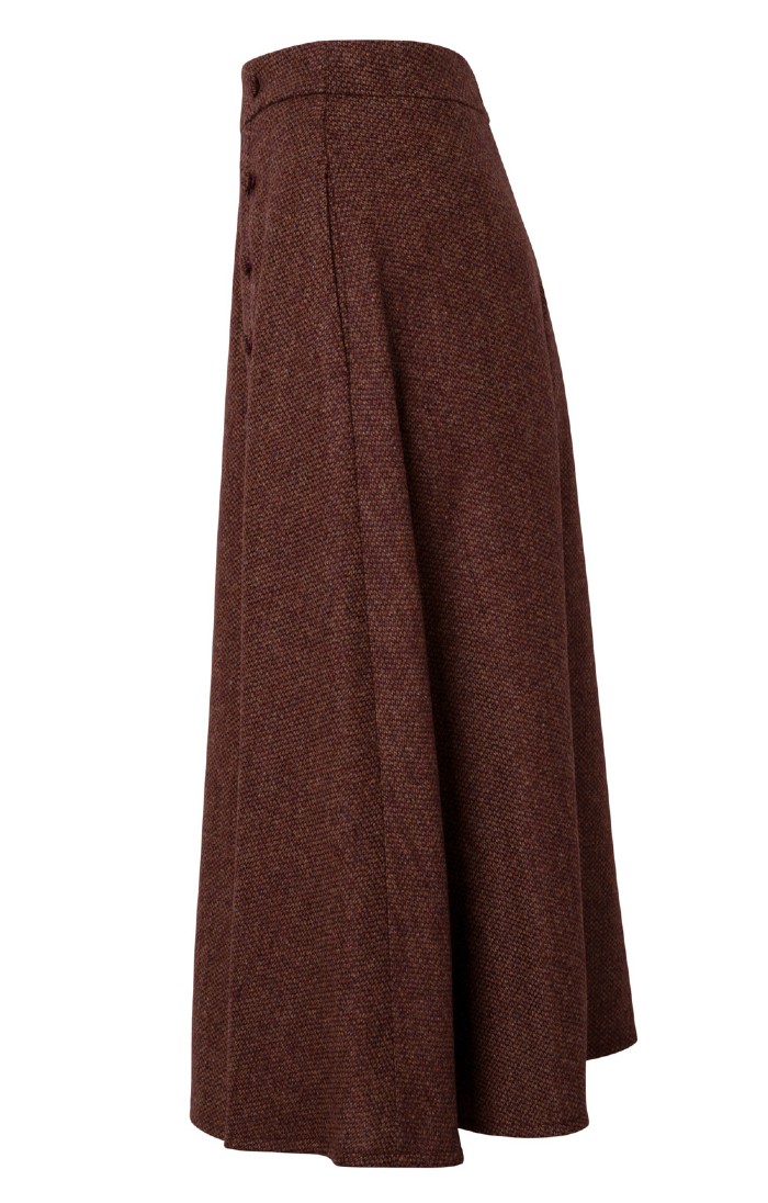 スカート TWEED SIDE ROUND SKIRT TQ24160CLARETBCORN.jpg?v=5