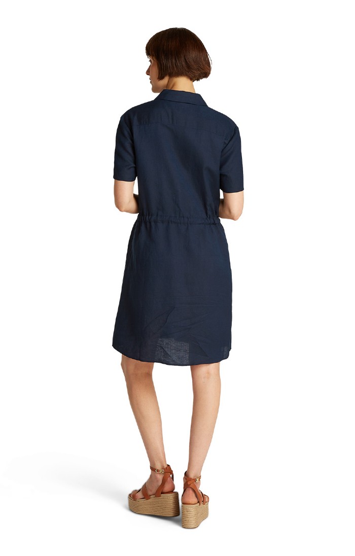 Ladies Tommy Hilfiger Textured Linen Shirt Dress - House of Bruar