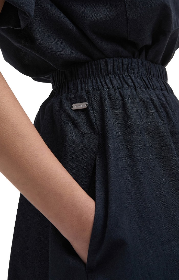 Ladies Barbour Elsie Midi Skirt, Black - House of Bruar