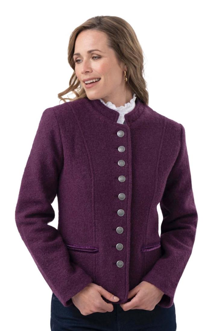 women's boiled wool sweater jacket