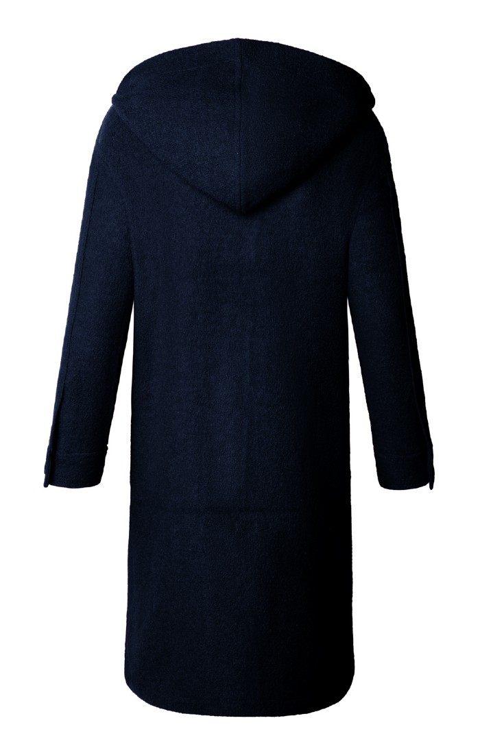 Boiled Wool Hooded Coat, Green House of Bruar