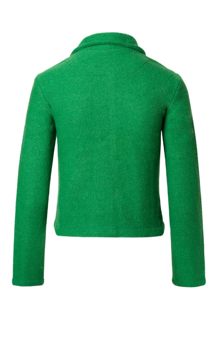Ladies Cropped Boiled Wool Jacket