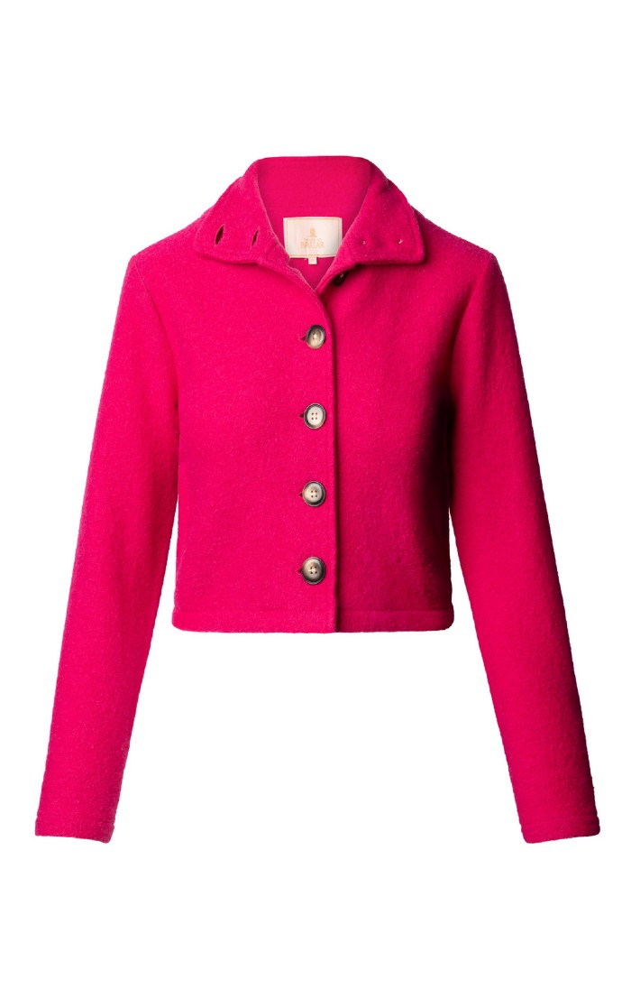 Ladies Cropped Boiled Wool Jacket