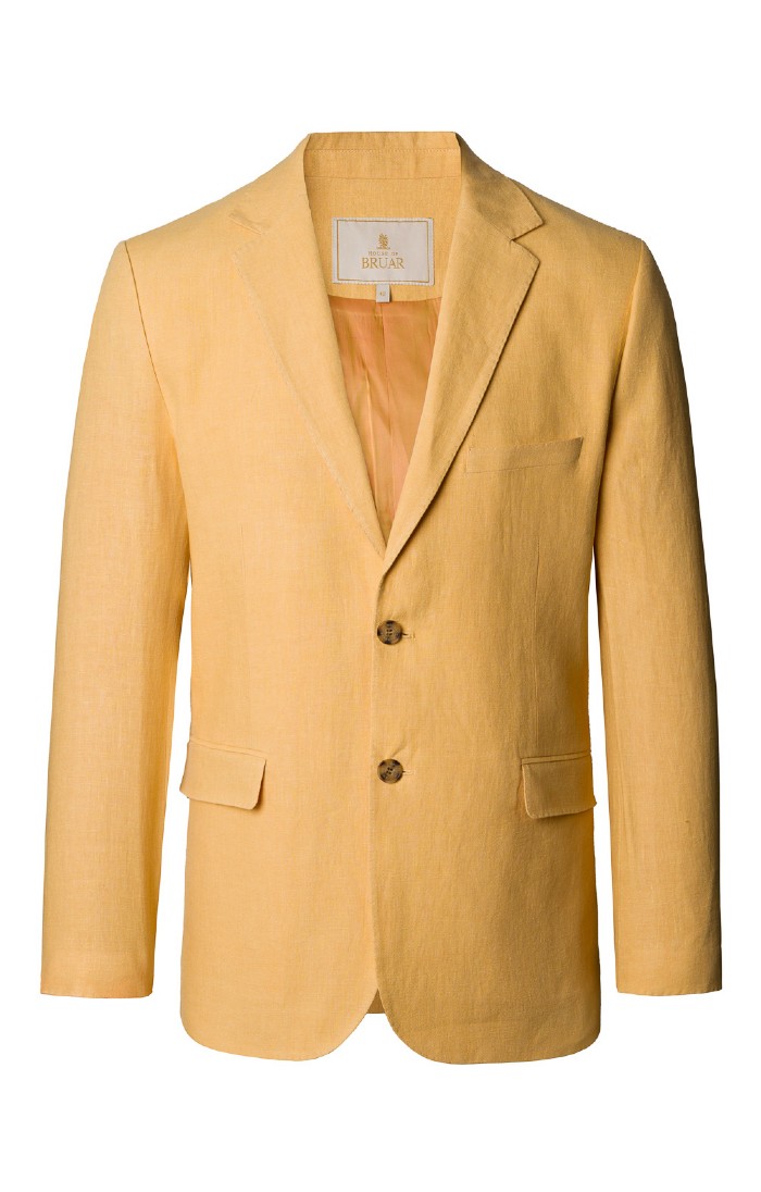 Mens Classic Linen Jacket, Green - House of Bruar