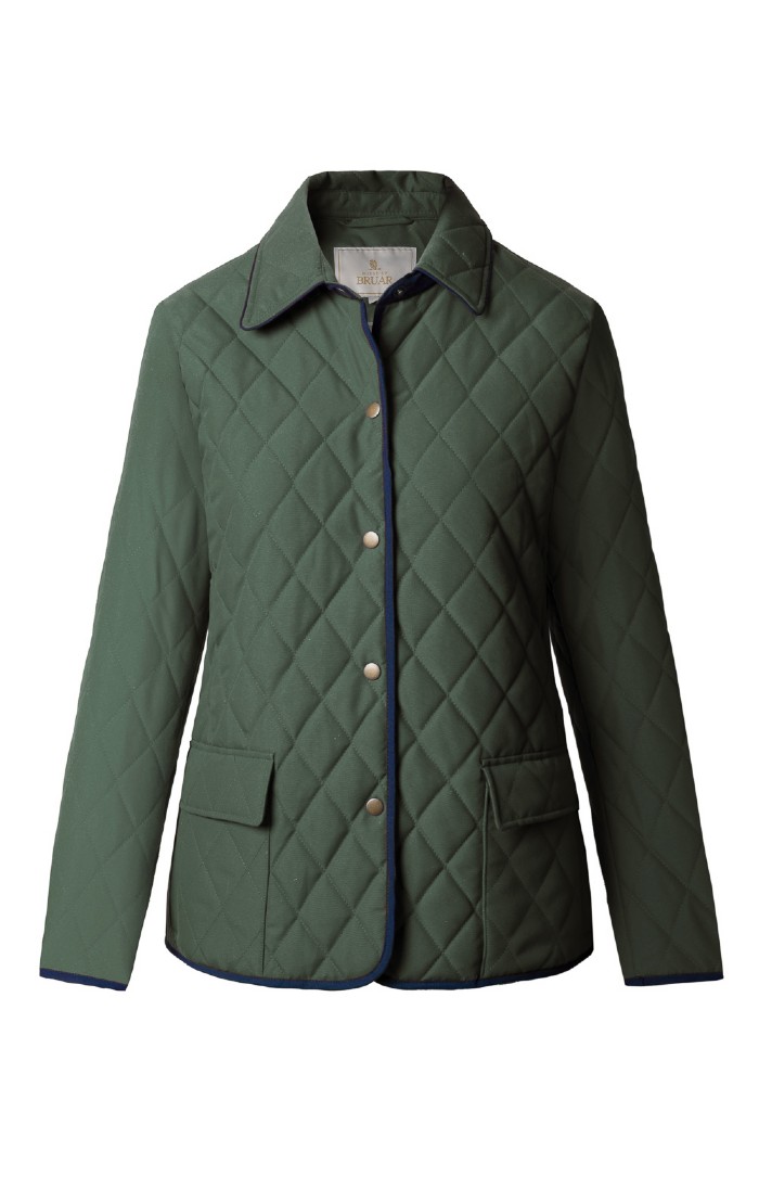 Ladies Tipped Diamond Quilt Short Jacket