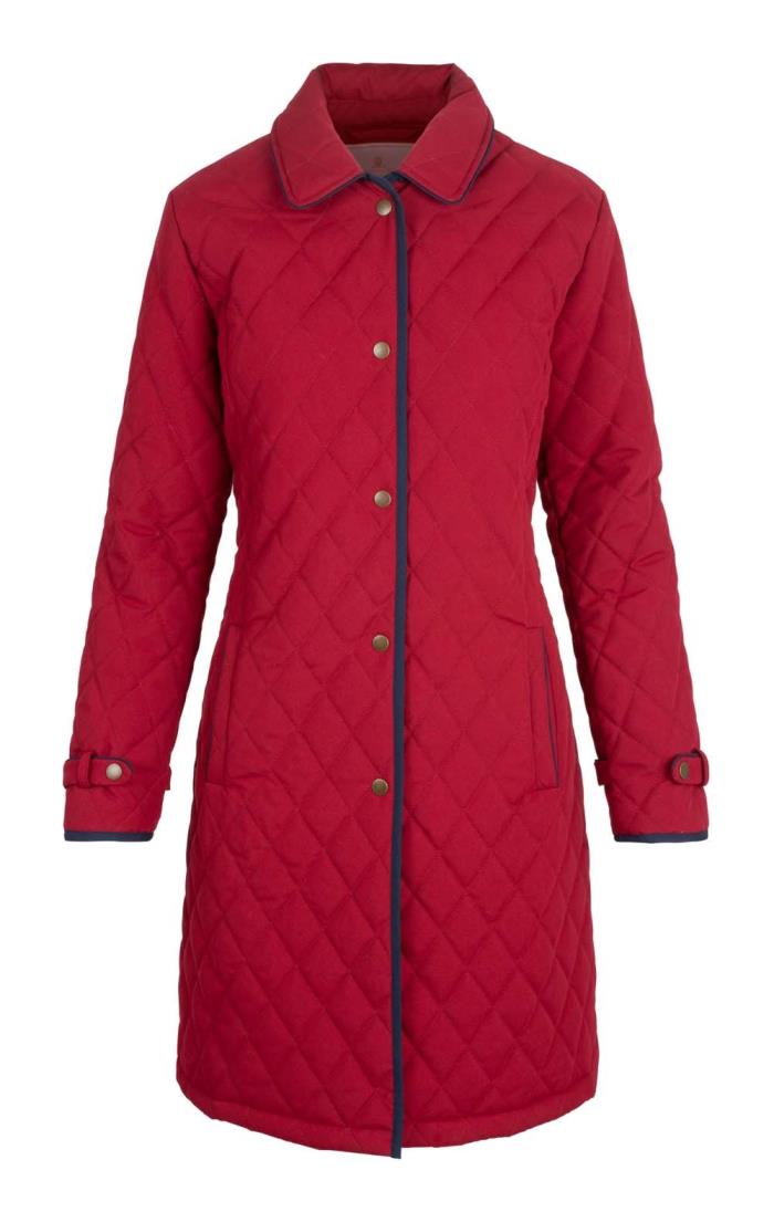 Red three quarter length coat new arrivals