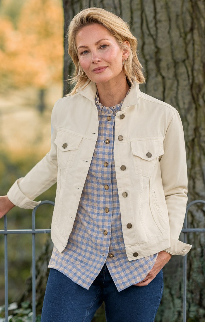 Ladies Denim Jacket, Natural House of Bruar