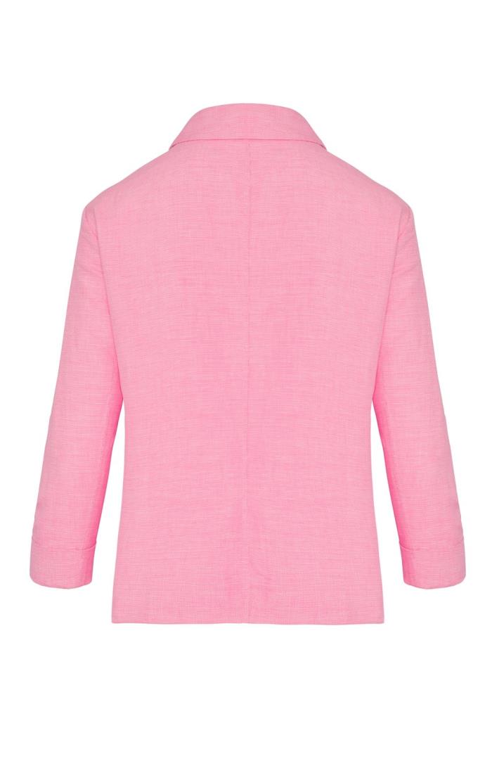 Pink linen jacket ladies outlet