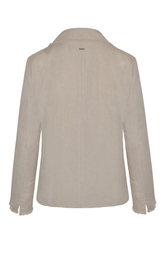 Ladies grey linen jacket sales