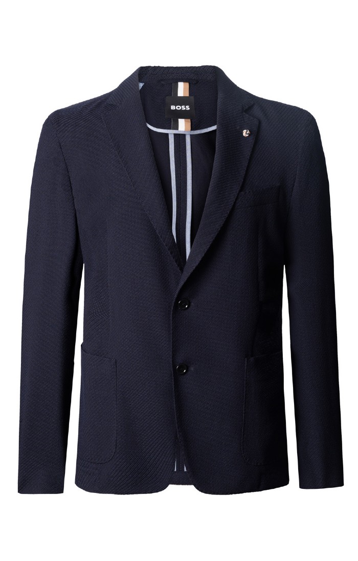Mens Hugo Boss Hanry Wool Blazer Blue House of Bruar